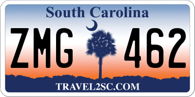 SC license plate ZMG462