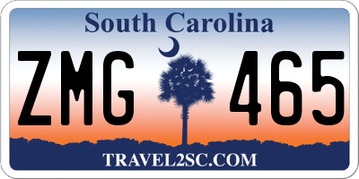 SC license plate ZMG465