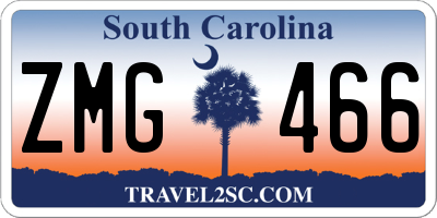 SC license plate ZMG466