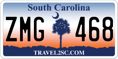 SC license plate ZMG468