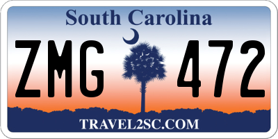 SC license plate ZMG472