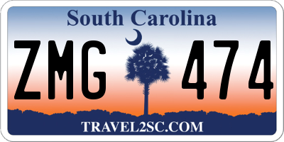 SC license plate ZMG474