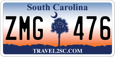 SC license plate ZMG476