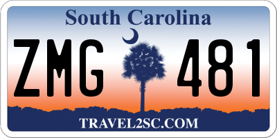 SC license plate ZMG481