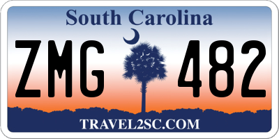 SC license plate ZMG482