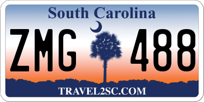 SC license plate ZMG488