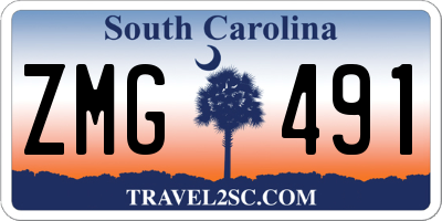 SC license plate ZMG491