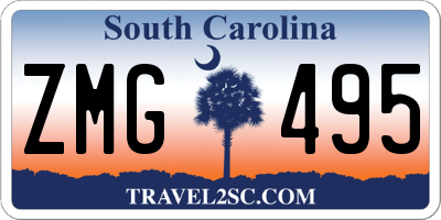 SC license plate ZMG495