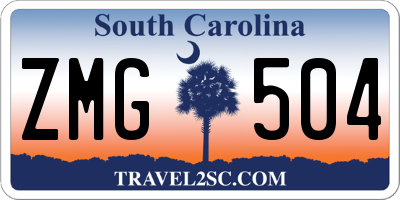 SC license plate ZMG504