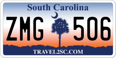 SC license plate ZMG506