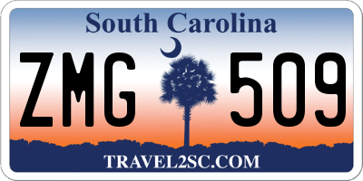 SC license plate ZMG509