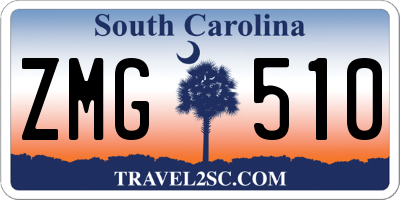 SC license plate ZMG510