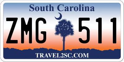 SC license plate ZMG511