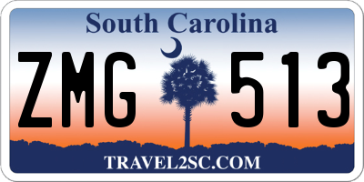 SC license plate ZMG513