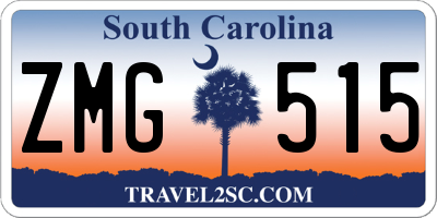SC license plate ZMG515