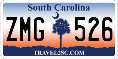 SC license plate ZMG526