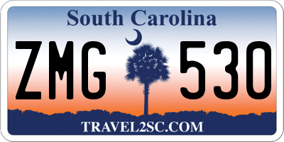 SC license plate ZMG530