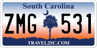 SC license plate ZMG531