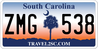 SC license plate ZMG538