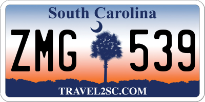 SC license plate ZMG539