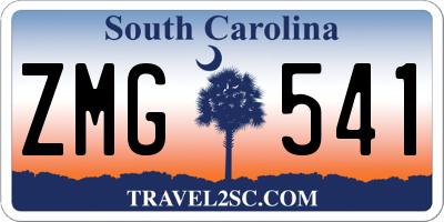 SC license plate ZMG541