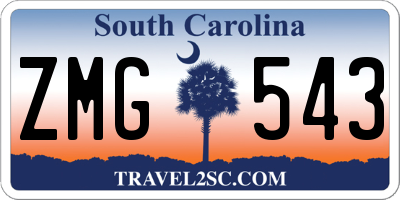 SC license plate ZMG543