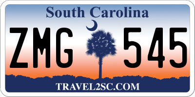 SC license plate ZMG545
