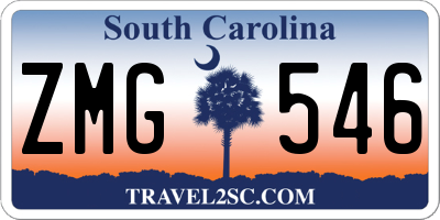 SC license plate ZMG546