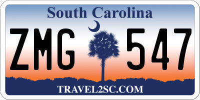 SC license plate ZMG547