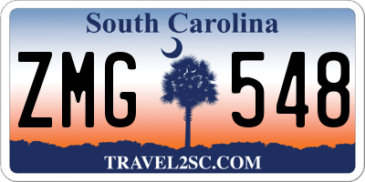 SC license plate ZMG548