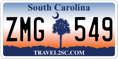 SC license plate ZMG549