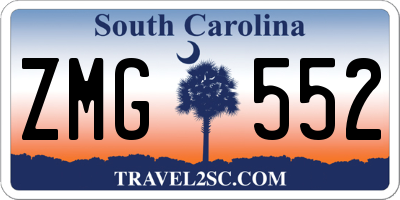 SC license plate ZMG552