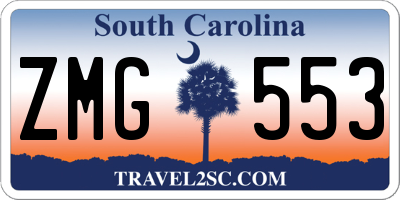 SC license plate ZMG553