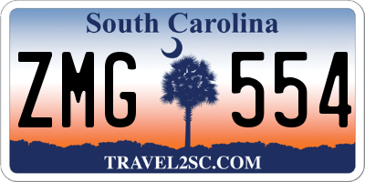 SC license plate ZMG554