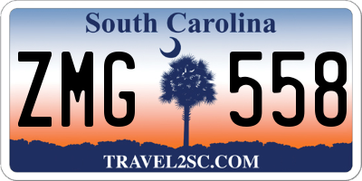 SC license plate ZMG558