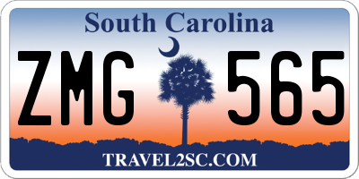 SC license plate ZMG565