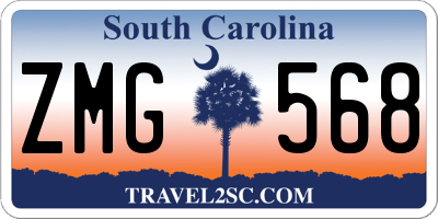SC license plate ZMG568