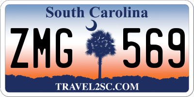 SC license plate ZMG569