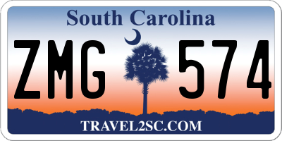 SC license plate ZMG574