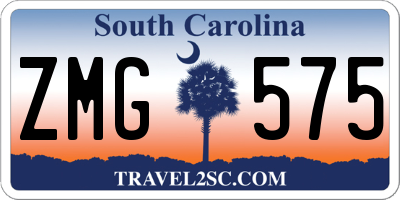 SC license plate ZMG575