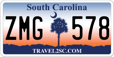 SC license plate ZMG578