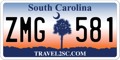 SC license plate ZMG581