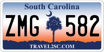 SC license plate ZMG582