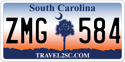 SC license plate ZMG584