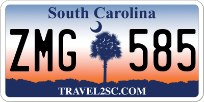 SC license plate ZMG585