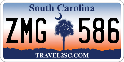 SC license plate ZMG586