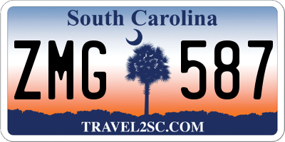 SC license plate ZMG587