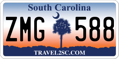SC license plate ZMG588