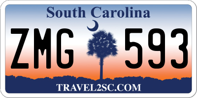 SC license plate ZMG593