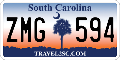 SC license plate ZMG594